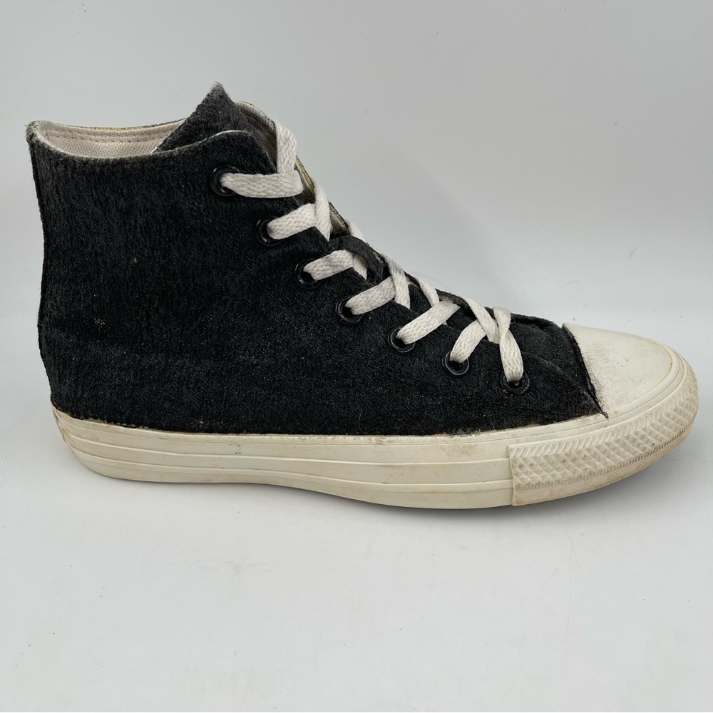 Converse Women’s Chuck Taylor All Stars Black Slight Shimmer Hi Top Sneaker-SZ 7